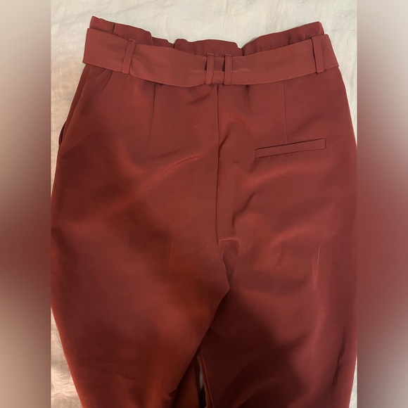 Dynamite Paper Bag High Waisted Trouser Pants Front Tie XS - Picture 5 of 8